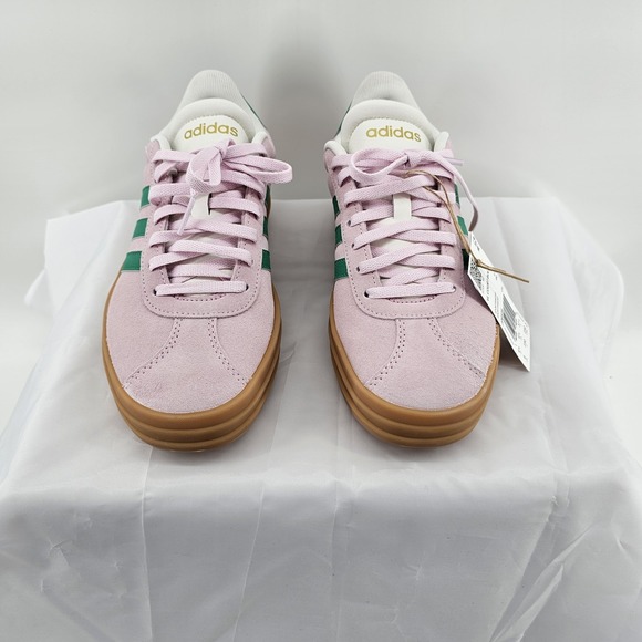 NIB Women's ADIDAS VL Court Bold Platform Sneaker JP6916 Pink/Green Size 6 - Picture 2 of 9